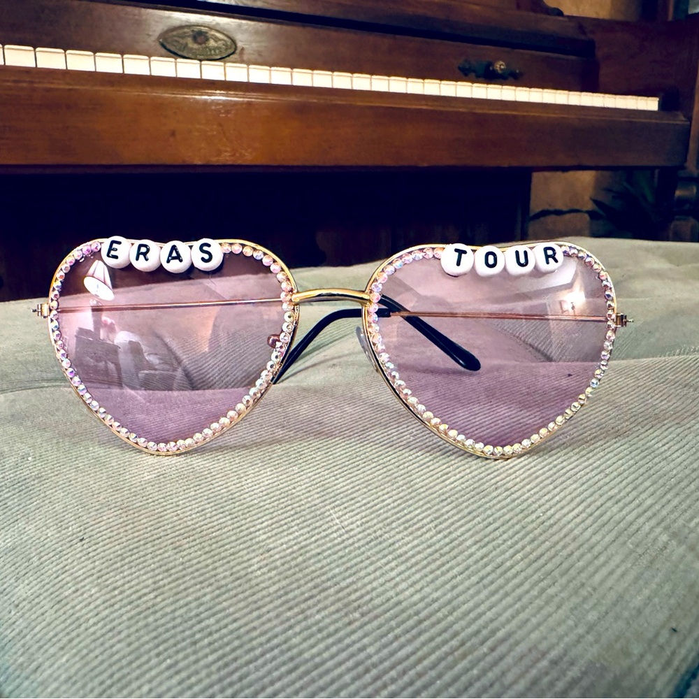 Taylor Swift Eras Tour Lavender Heart Sunglasses
